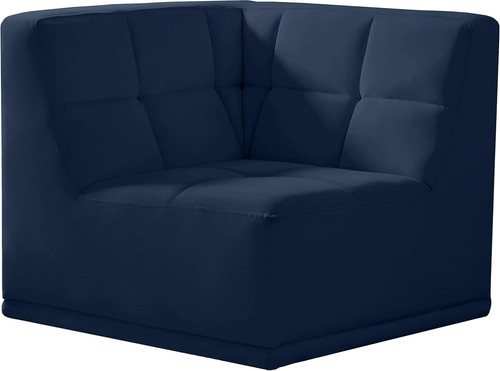 Navy velvet modular corner - velvet,