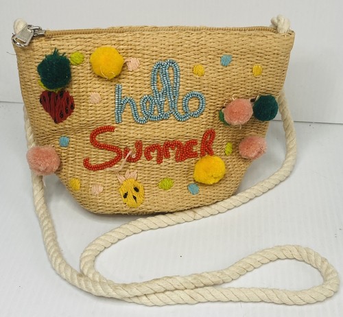 Zara girls straw crossbody bag - straw,