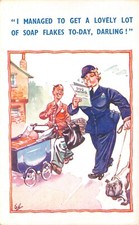 COMIC POSTCARD H B LTD DOG RACING UNUSED VERY GOOD