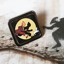 Unique ADVENTURES OF TINTIN PIN BADGE cartoon SNOWY herge CLASSIC vintage COOL