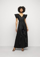 Temperley Designer Anita Black Gown M 10  RRP USD 1,545
