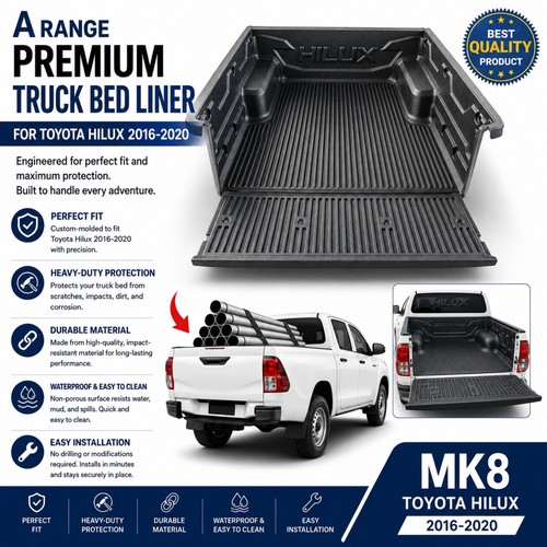 Black pickup truck - truck, liner
