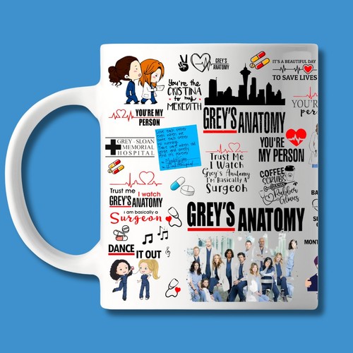 Grey anatomy inspired - anatomy, mugs
