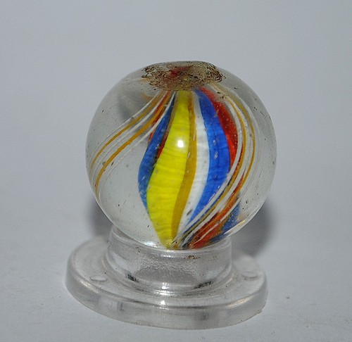 Old glass marble ribbon core - old,