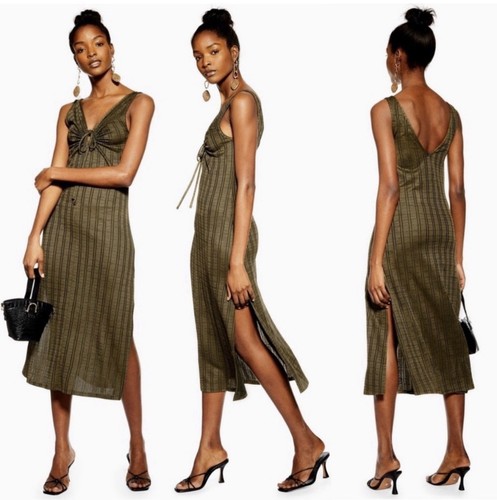 Topshop keyhole dress green - topshop,