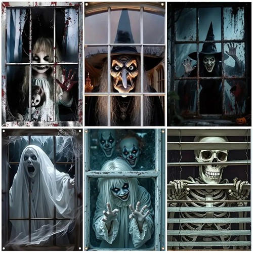 Halloween horror curtain - halloween,