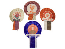 x4 Vintage Rugby Rosettes-