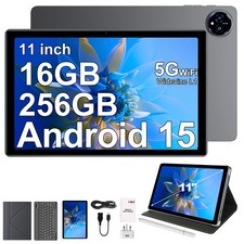 2025 Android 15 Tablet 256GB ROM (1TB TF) 11'' 5GWiFi 8000mah Dual Camera IPS PC