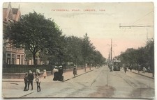 Old postcard  Wales CARDIFF ,CATHEDRAL ST C1906
