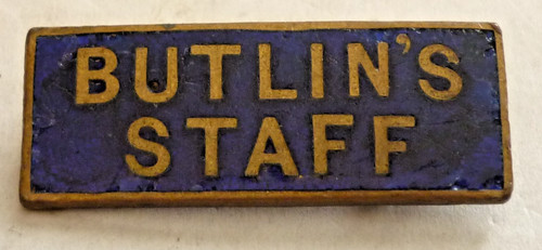 Vintage enamel badge butlins - enamel,
