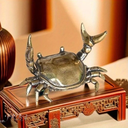 Pure brass crab figurine - pc,