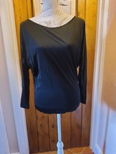 Black Bat Wing Sleeved Top By