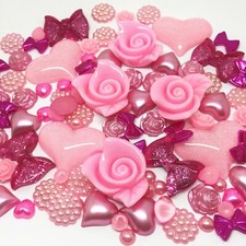 Flat Back Pearls Rhinestones Embellishments Gems Craft Card Making Mix 100