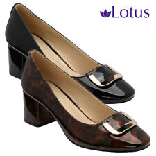 Lotus Womens Heels Court Shoes Aubrey Tortoise Patent Buckle Ladies UK 4 - 8