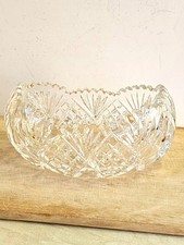 Vintage Crystal Candy Boat 10x6x5.25inch weight 2.100kg in good condition