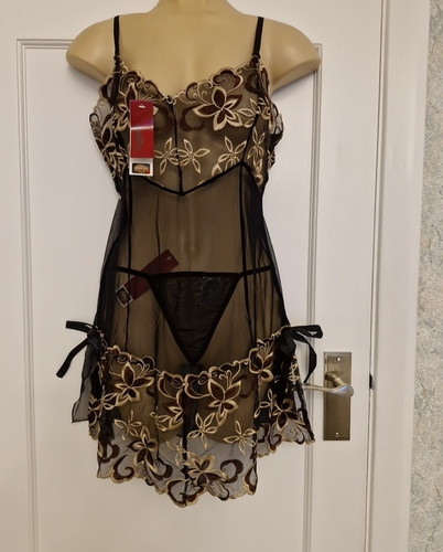 Sexy lingerie set black - sexy, gold