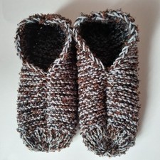 Hand knitted men slippers