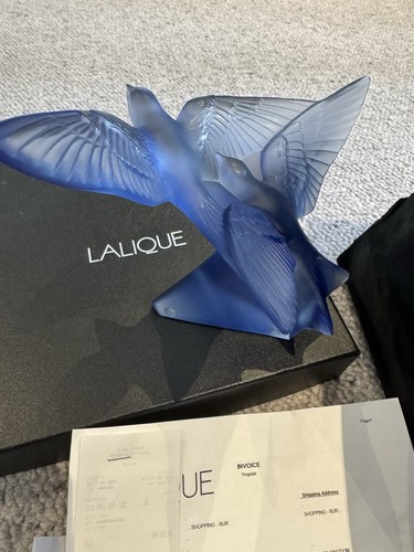 Lalique two hirondelles blue - lalique,