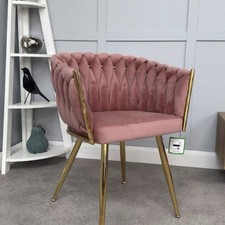 Roma knot velvet dining chair