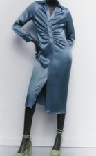 ZARA LIGHT BLUE SATIN SHIRT
