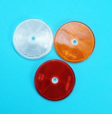 60mm dia. Round Reflectors Driveway Fence Gate Post & Trailer Caravan Motor Home