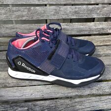 Reebok Womens Crossfit Transition LFT Blue Pink Trainers Lifting Shoes UK 8 EU42