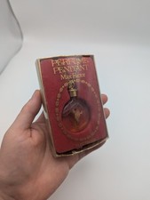 Vintage 70s Pefume Pendant Max Factor Electrique With Chain/Box Made In England