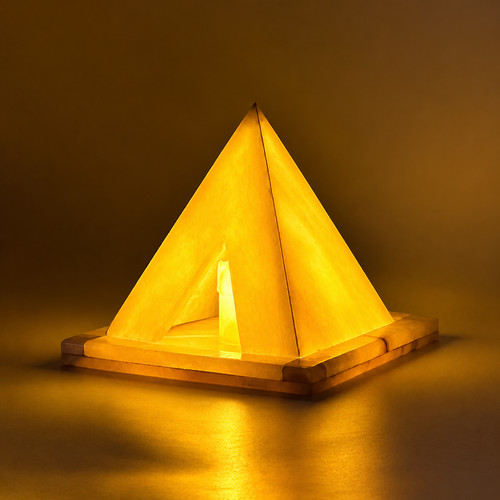 Egyptian alabaster pyramid - egyptian,