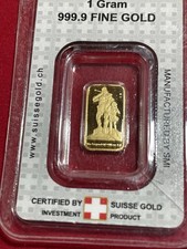 A 1g Fine Gold Bar Featuring