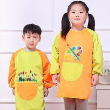 Waterproof Kids Painting Apron Long Sleeved Baking Bibs Gifts Cooking Apron