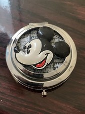 Disney's Micky Mouse Hand Held Mirror metal pocket size vgc 