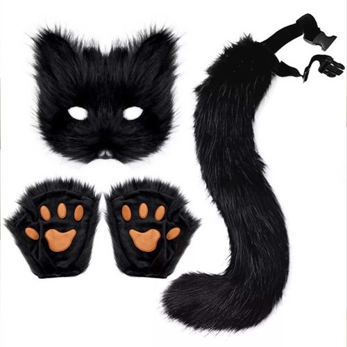 Furry cat fox mask - furry,