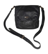 Oriano Soft Leather Bag, Black Cross Body Style
