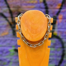 Industrial chain necklace steel choker 4mm chunky punk goth witch y2k grunge 90s