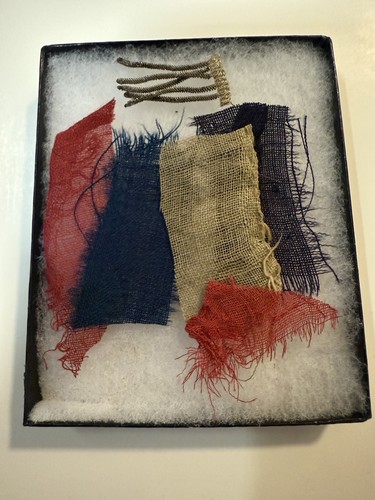 Civil war flag fragment lot - war,