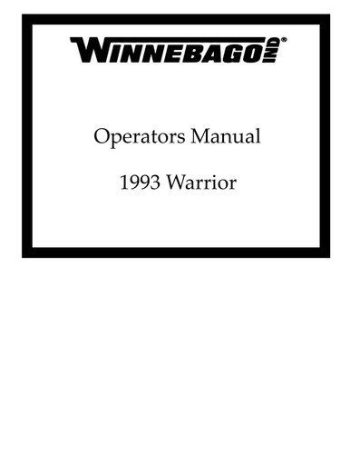 Winnebago 1993 warrior itasca - winnebago,