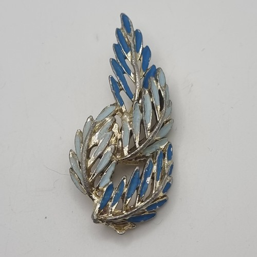 Vintage blue enamel flower - vintage,