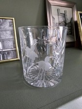 Stuart Crystal Cascade Whiskey Glasses  3 3/4" Straight Sided Rocks Glass