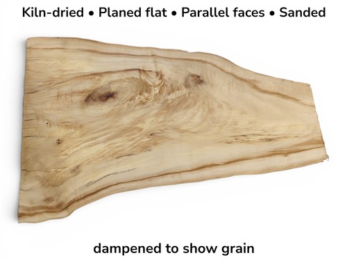 Black poplar live edge wood - live,