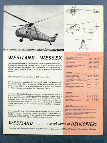Westland wessex helicopter - westland,