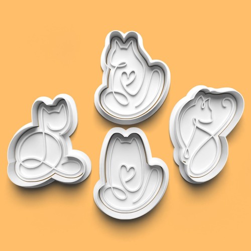 Cookie cutter fondant stamp - cutter,