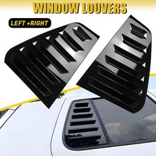 Pair Black Rear Window Louver