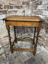 Antique Oak Barley Twist Side