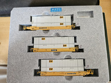 KATO 'N' GAUGE 106-6115 TTX YELLOW GUNDERSON MAXI-IV DOUBLE STACK CAR #2 WAGONS