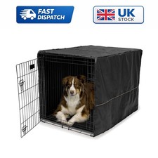 Luxury Black Dog Crate Cover -