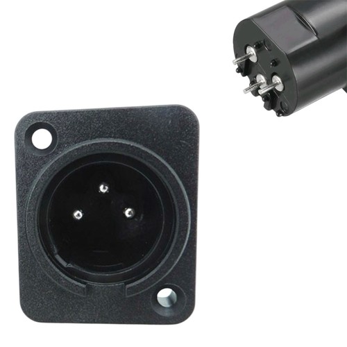 Xlr pin male panel - 3-pin, mount