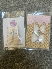 1x floral summer hair bow pack