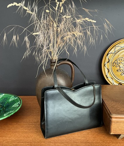 Vintage 1960s black - 1960s, leather