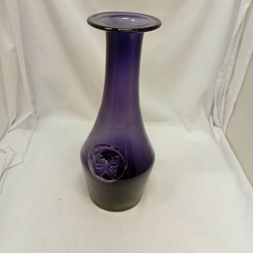 Glass vase purple - vase,