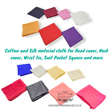 Unisex Men Woman Plain Solid Colour 100% Cotton/silky Bandana Head Neck, 55x55cm